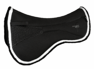QUITTPAD® Isländer Contact Pad Sonderausführung ‚Traumpferd‘ mit silberner Kante, schwarzes 3D-Funktionsmaterial