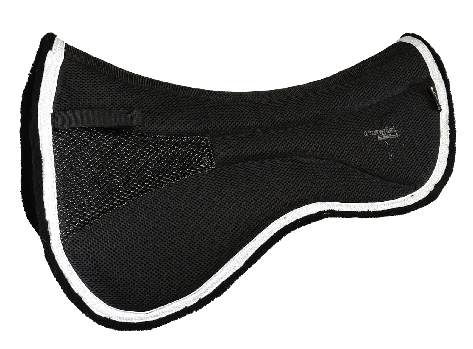 QUITTPAD® Isländer Contact Pad Sonderausführung ‚Traumpferd‘ mit silberner Kante, schwarzes 3D-Funktionsmaterial