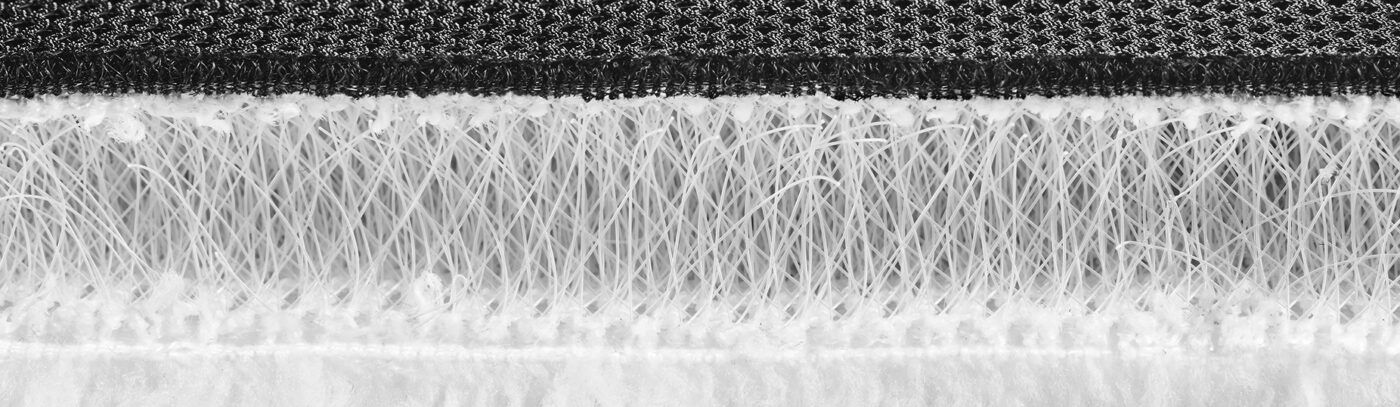 Querschnitt durch ein Quittpad 3D Abstandsgewebe