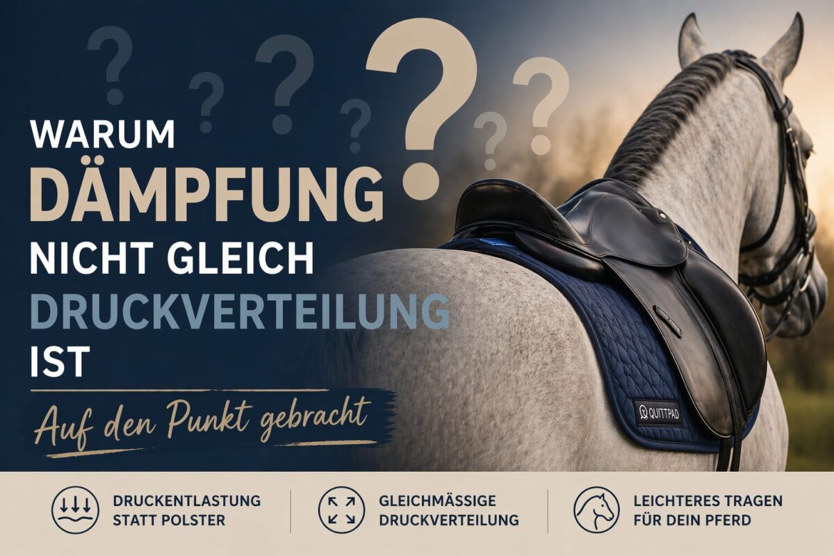 „Satteldruck beim Pferd – Unterschied zwischen Dämpfung und Druckverteilung Satteldecke“