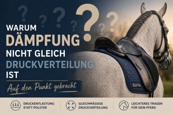 „Satteldruck beim Pferd – Unterschied zwischen Dämpfung und Druckverteilung Satteldecke“